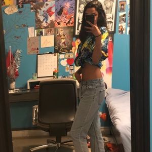 Light blue mom jeans